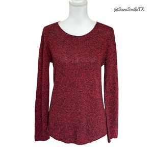 MICHAEL KORS COLLECTION 100% Cashmere Red Black Knit Sweater